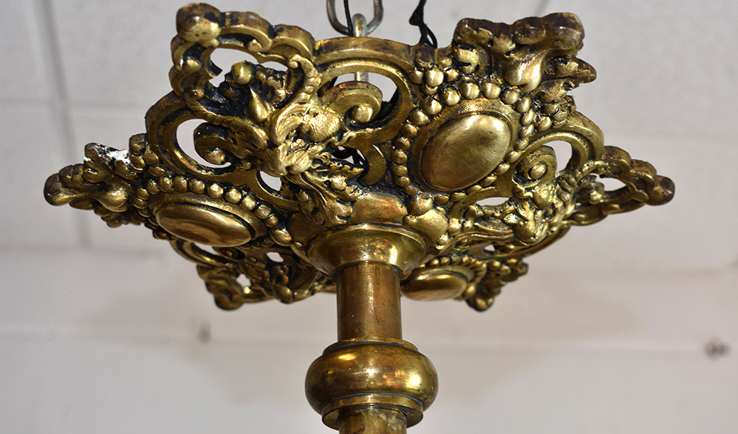 Grand Lustre Napol&eacute;on III, Bronze Et Cristal, Sept Feux-photo-3