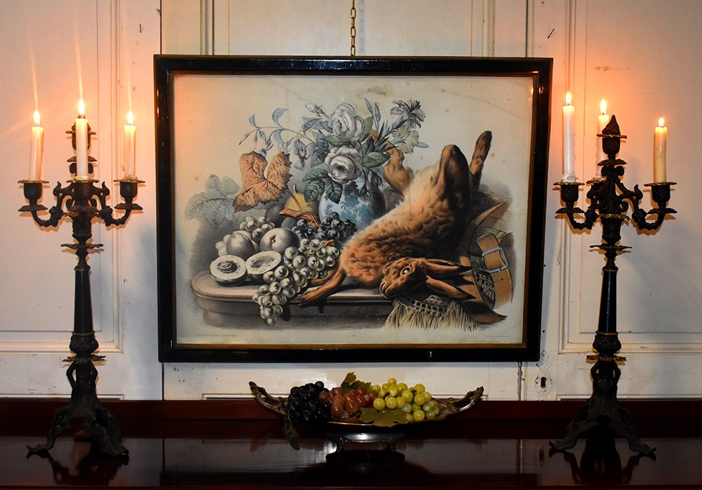 Still Life With The Hare After Ff Gobon, Lithography Theme Hunting, Time XIX-photo-2