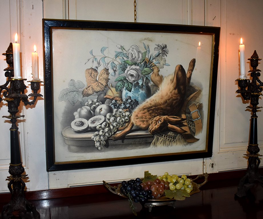 Still Life With The Hare After Ff Gobon, Lithography Theme Hunting, Time XIX-photo-7