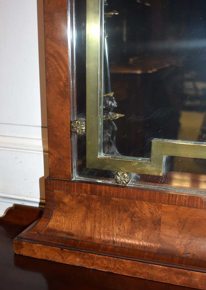 Grand Miroir  Art Deco, Loupe Et Laiton,  Epoque Art D&eacute;co-photo-3