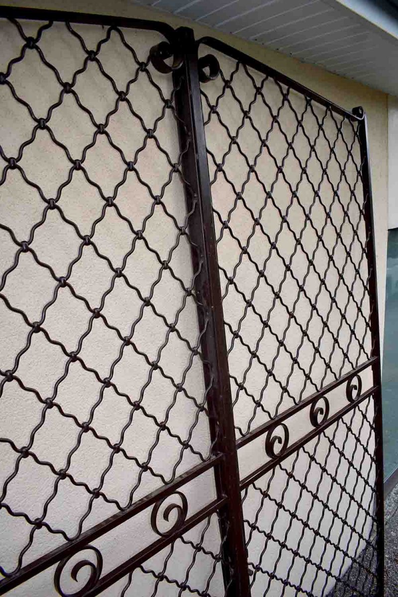 Très Grand Portail ( Hauteur 3m10 ) En Fer Forgé, Grilles Intérieures/ Extérieures, Années 50-photo-3