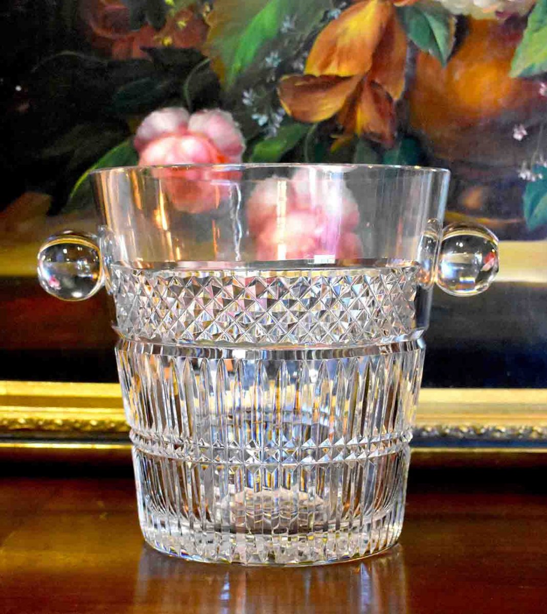 Champagne Bucket In Cut Crystal-photo-3