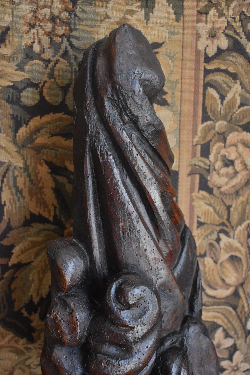 Woodwork Element, Angel In The Clouds, Renaissance Period, End XVI Eme, Wood Sculpture-photo-5