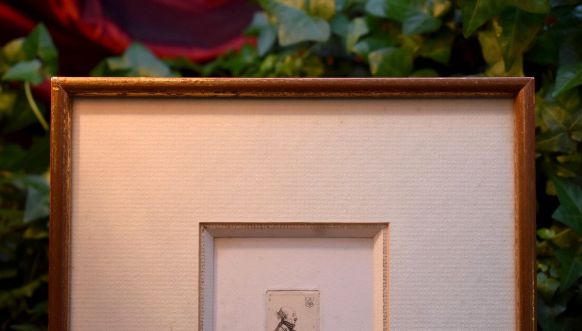 Ex-libris Framed And Signed, Artist Draftsman With Coat Of Arms, Coat Of Arms With Crowned Eagle,-photo-4