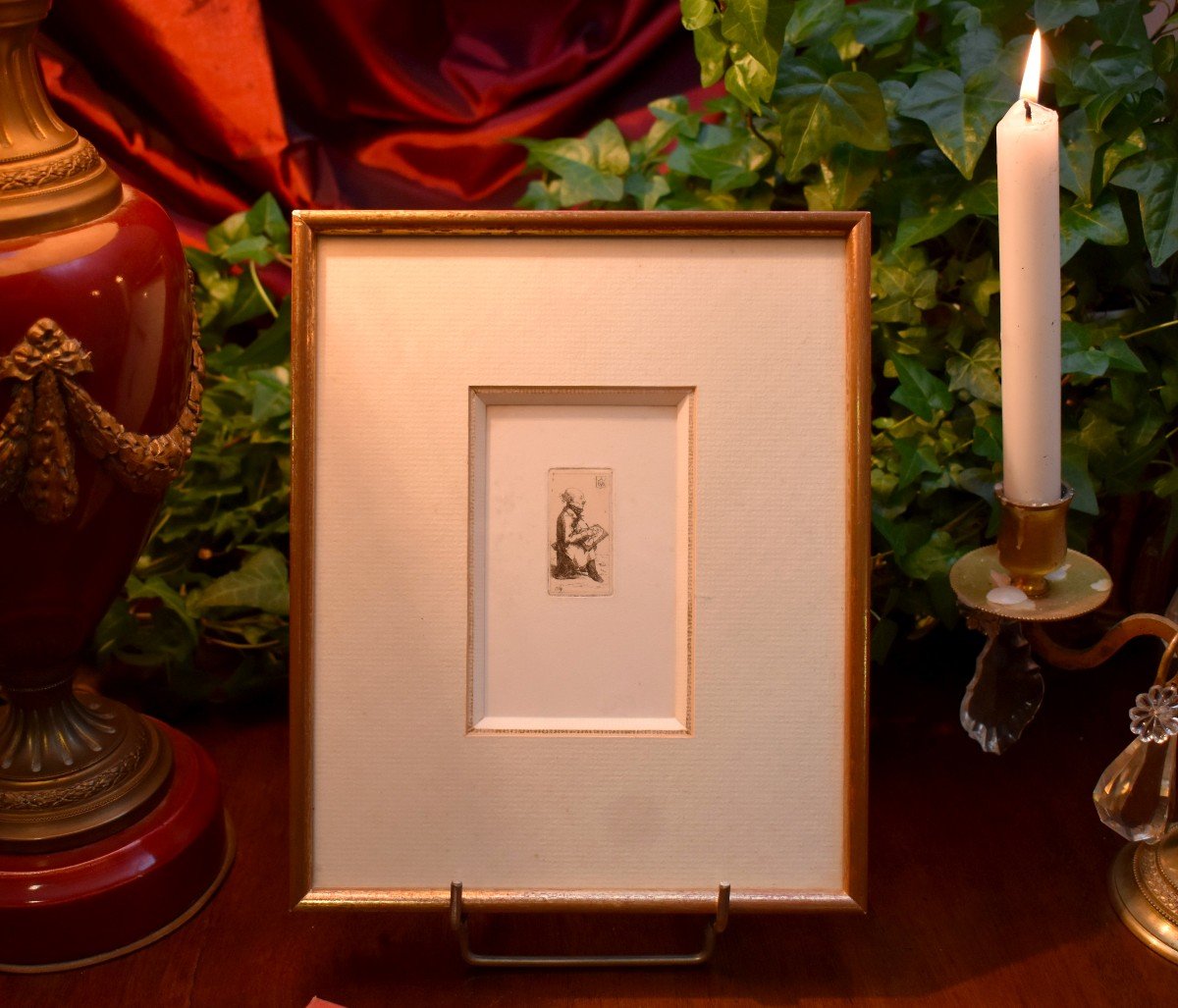 Ex-libris Framed And Signed, Artist Draftsman With Coat Of Arms, Coat Of Arms With Crowned Eagle,-photo-5