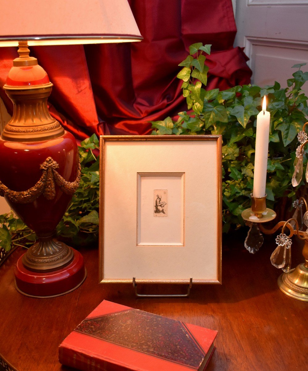 Ex-libris Framed And Signed, Artist Draftsman With Coat Of Arms, Coat Of Arms With Crowned Eagle,