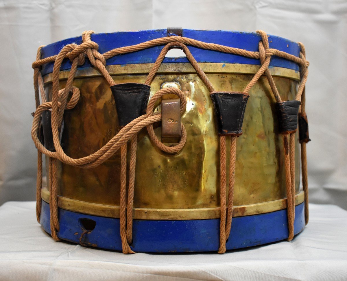 Drum From Maison Couesnon, Lacquered Wood And Brass, Circa 1900-photo-4