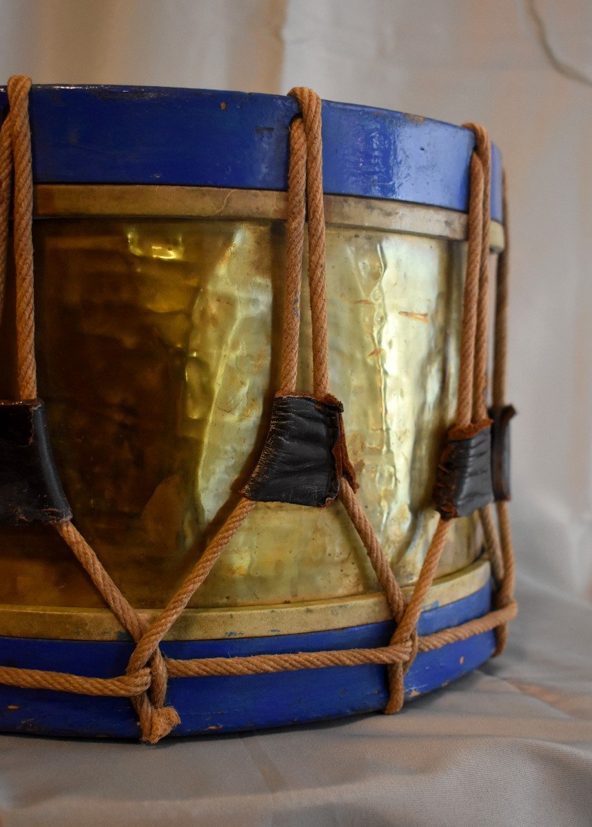 Drum From Maison Couesnon, Lacquered Wood And Brass, Circa 1900-photo-2