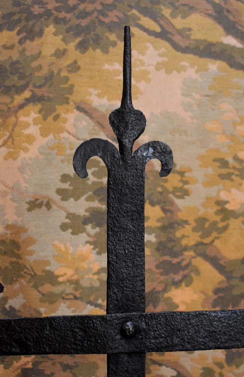 Rare Cross Of Crossroads In Wrought Iron, Epoque XVIII Eme-photo-2