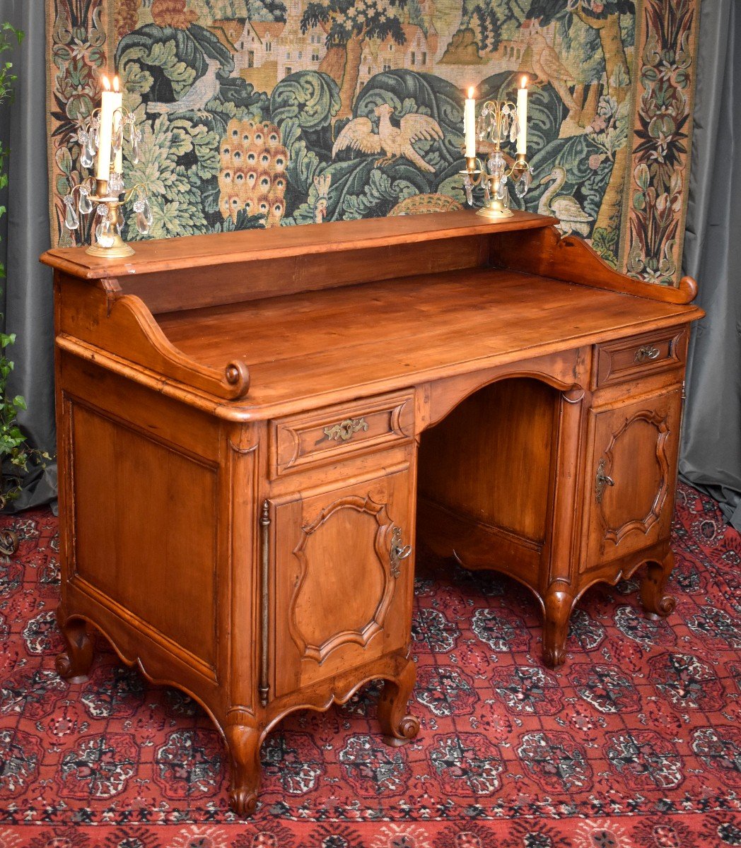 Bureau &agrave; Caissons Epoque XVIII Eme, Bureau De Milieu Epoque Louis XV, Bureau De Changeur-photo-3