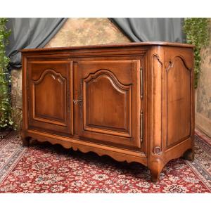 Buffet d'Epoque Louis XIV / Régence En Bois Fruitier, Epoque Début XVIII ème
