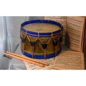 Drum From Maison Couesnon, Lacquered Wood And Brass, Circa 1900