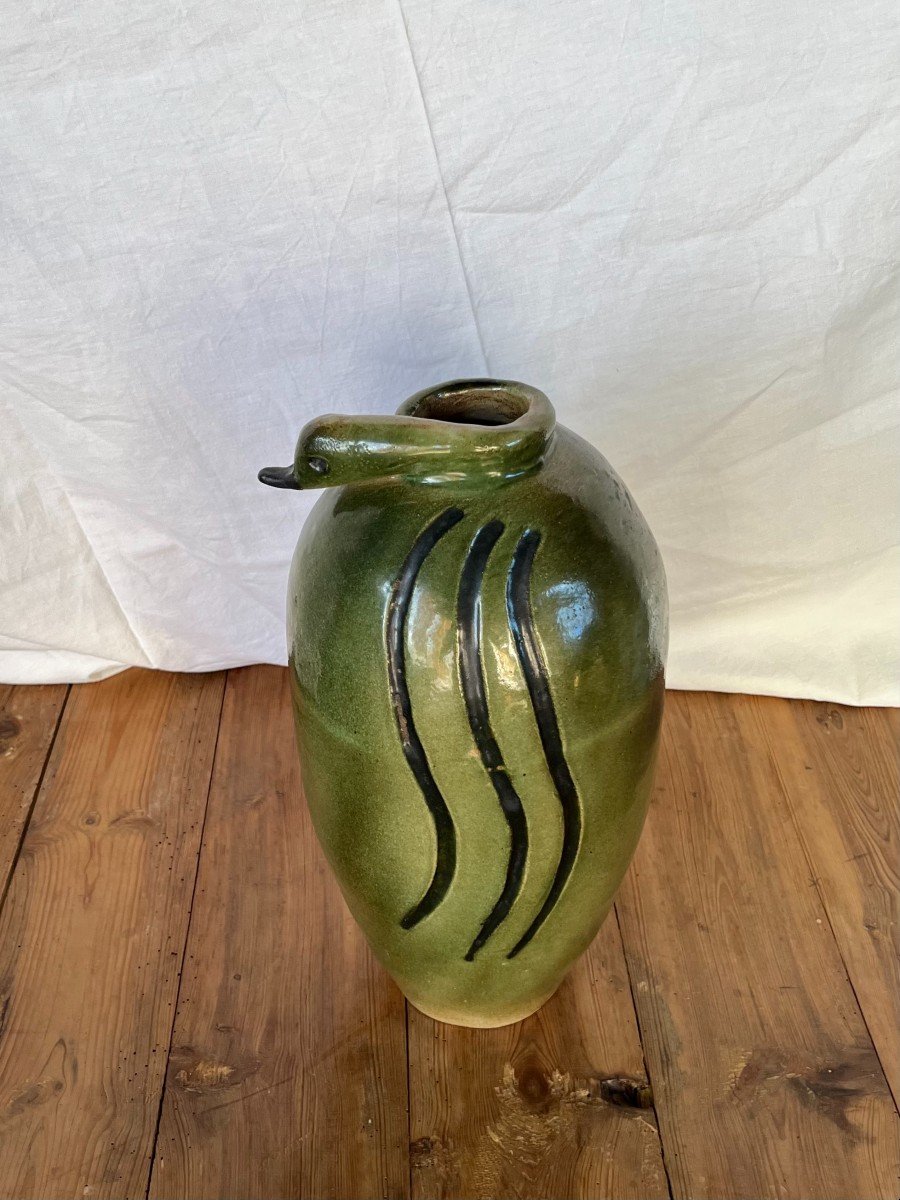 Vase En Céramique Signé Cath -photo-3