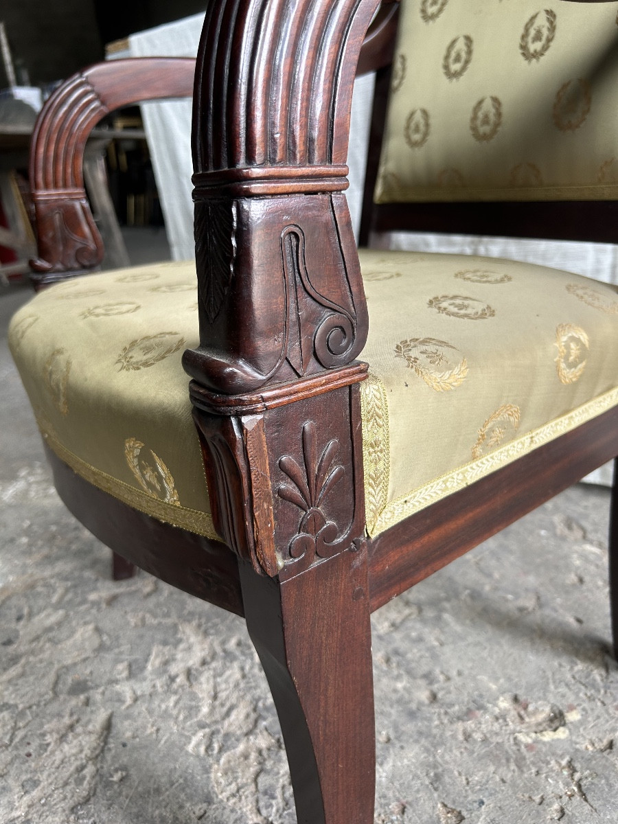 4 fauteuils au modèle  d’époque empire-photo-2