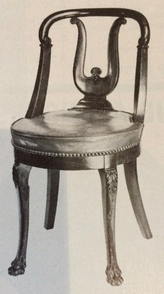 Série de 6 Chaises En Acajou à Dossier Lyre Berlin Vers 1815-photo-8