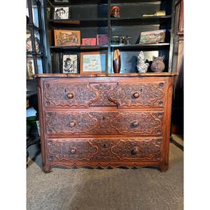 17th-century Sacristy Chest Of Drawers