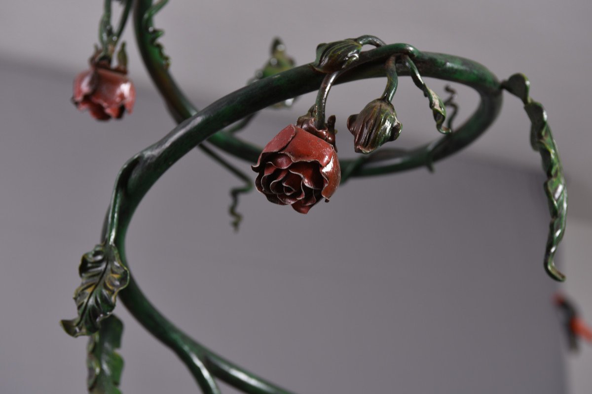 Lampe. Guirlande de roses. Design années 60