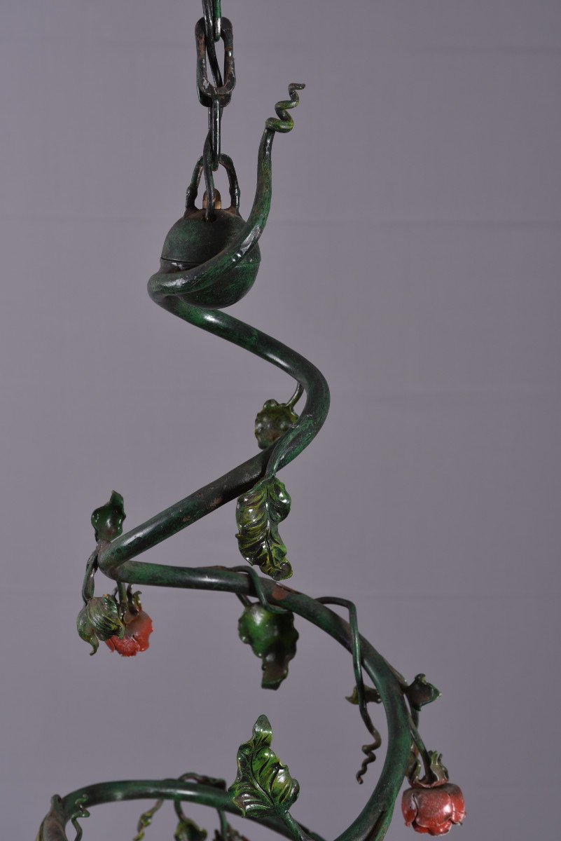 Lamp. Garland Of Roses. 60s Design.-photo-4