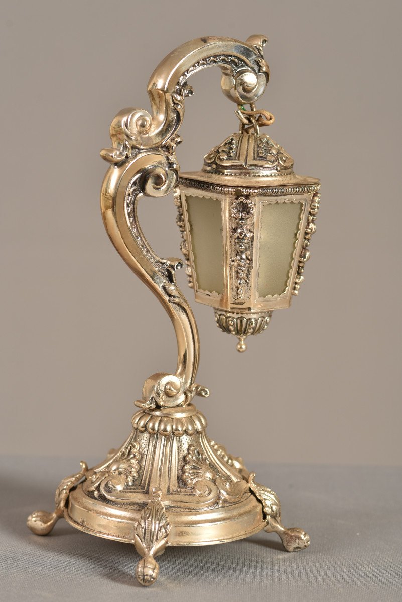Lanterne En Argent. Style Louis XV.-photo-2