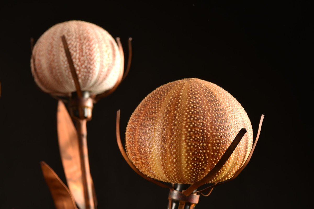 Sea Urchin Lamp. 70s Design. Curtis Jere.-photo-3