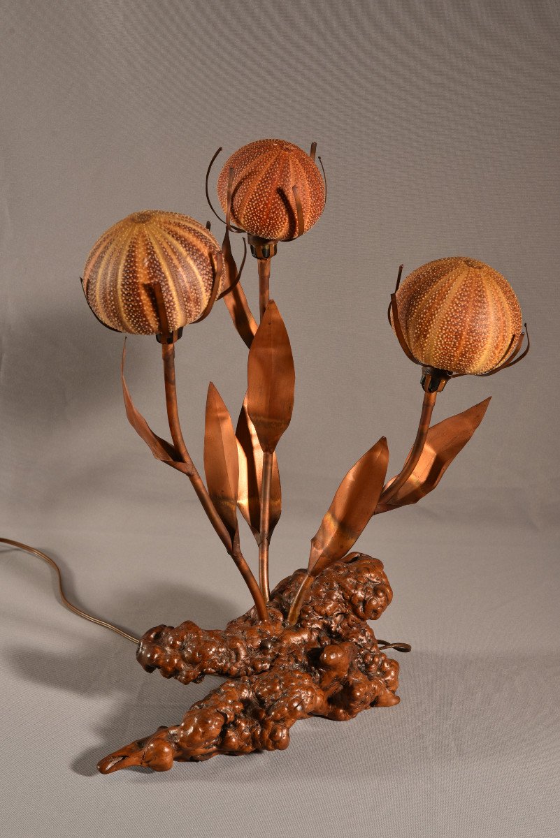 Sea Urchin Lamp. 70s Design. Curtis Jere.-photo-5