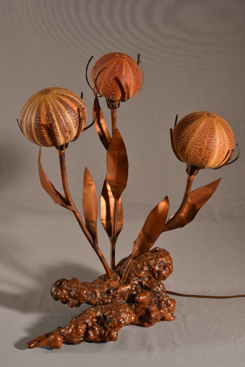 Sea Urchin Lamp. 70s Design. Curtis Jere.-photo-7