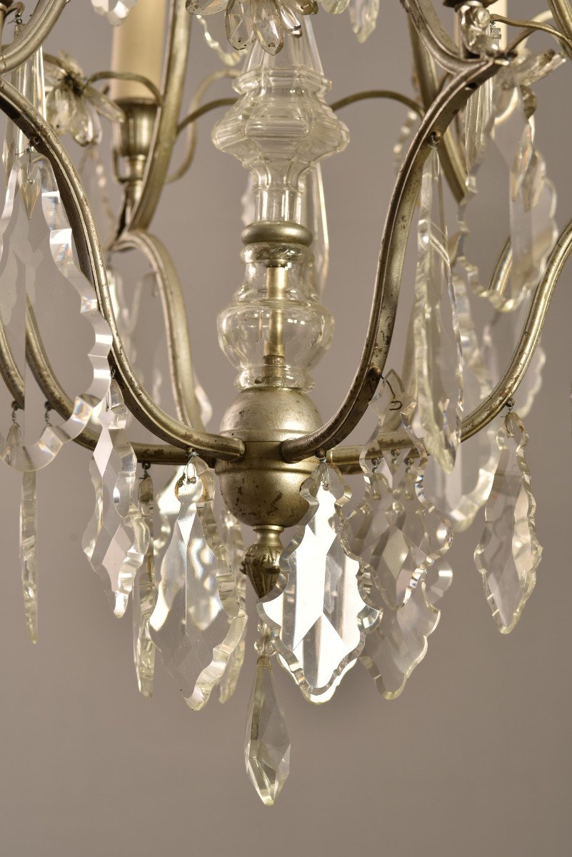 Imposing Silver Cage Chandelier. 1920.-photo-4