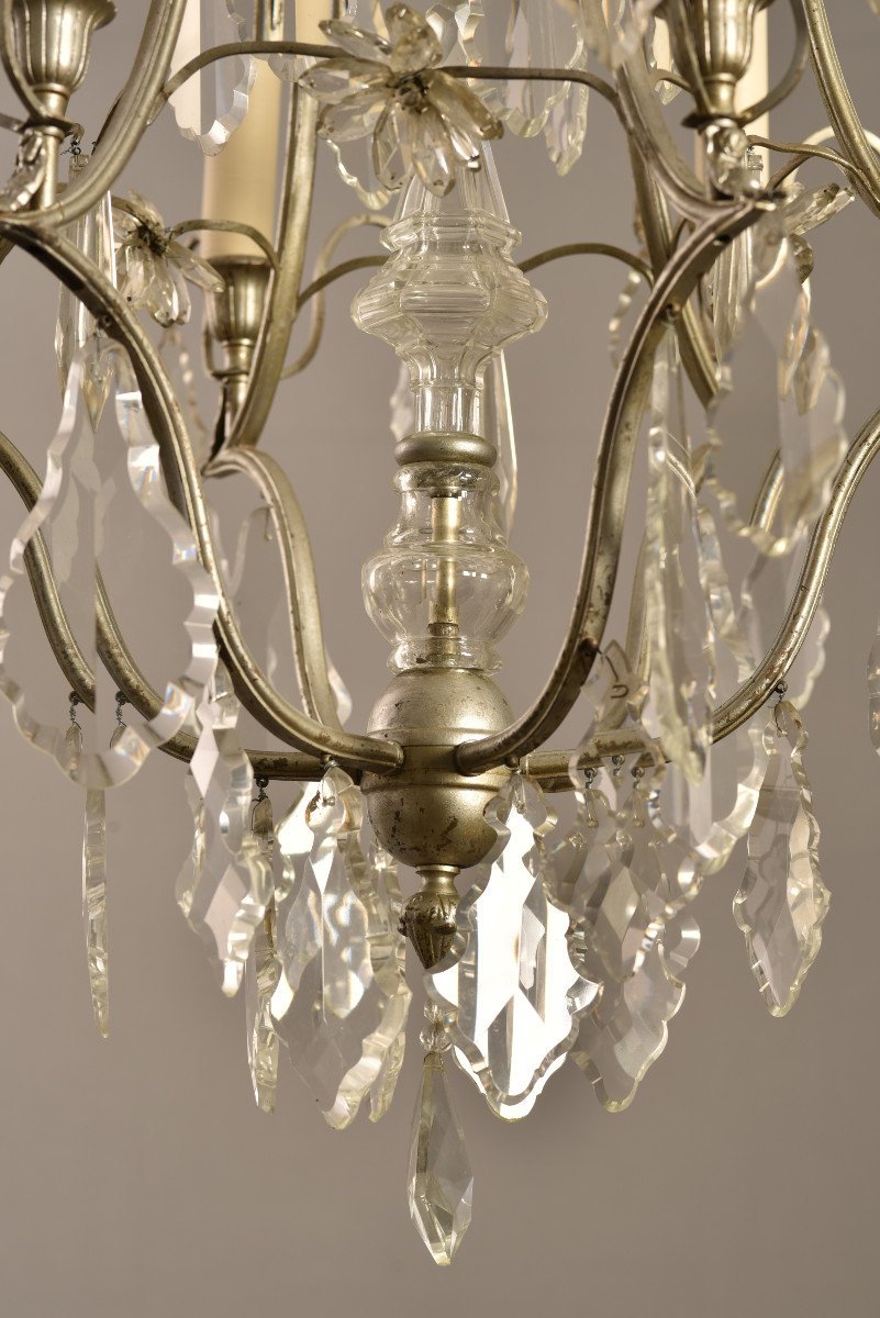 Imposing Silver Cage Chandelier. 1920.-photo-3