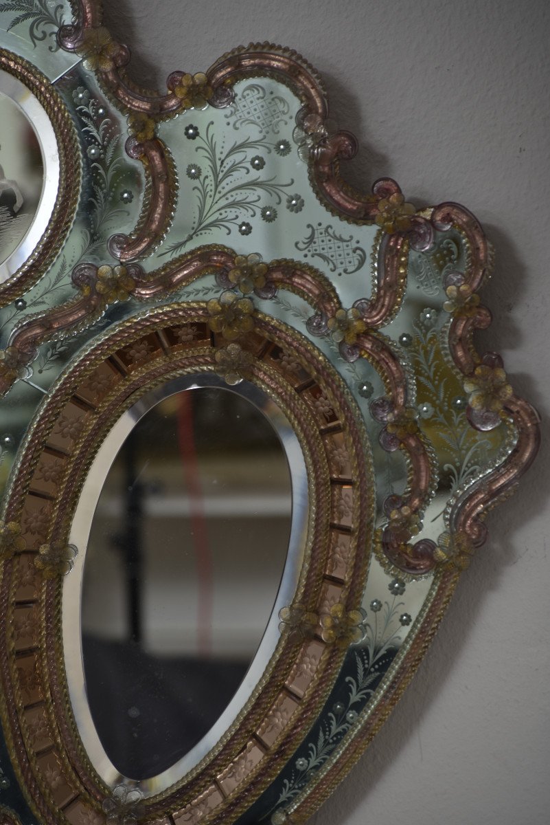 Venice Mirror. 50s Design.-photo-3