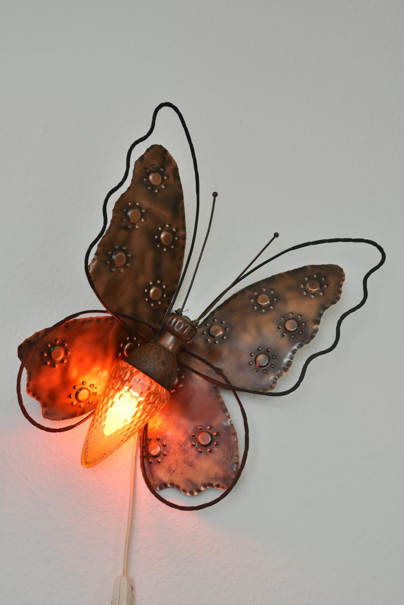 Butterfly Wall Lamp Dating From The 60's