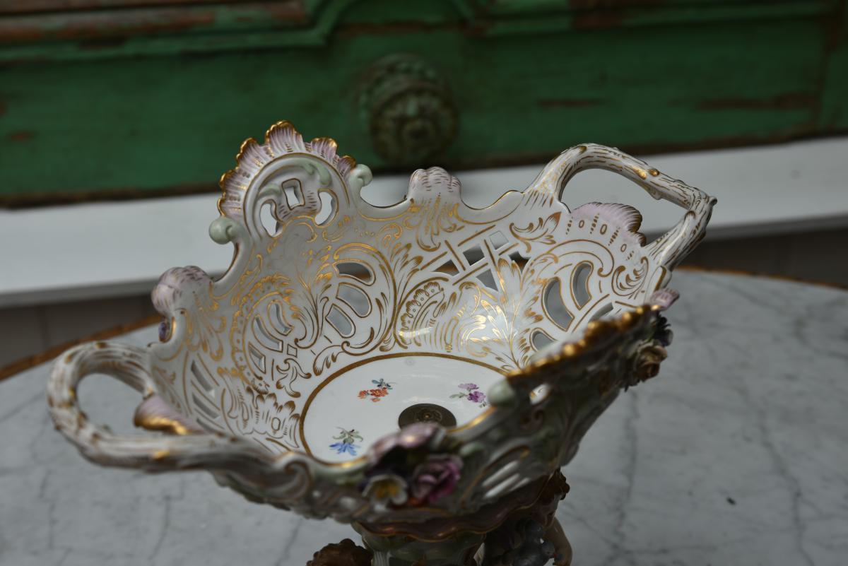 Meissen Centre De Table Aux Putti.-photo-3