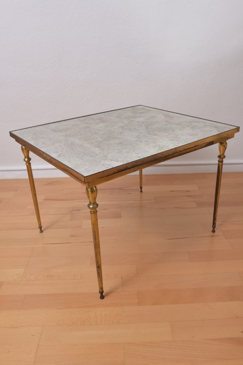Table Basse Tripartite Vers 1950 Dans Le Goût De Maison Jansen Ou Charles.-photo-3