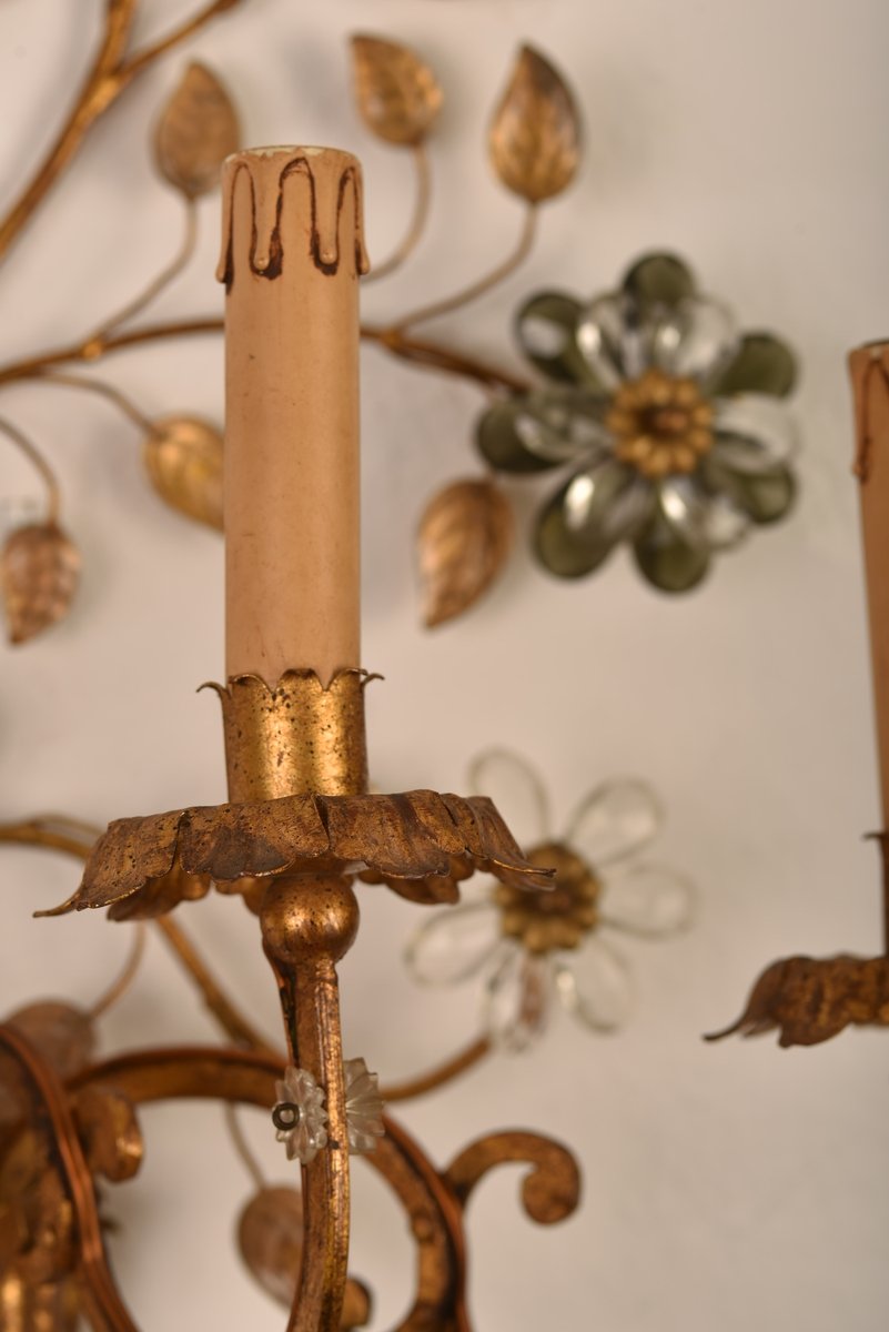 Imposing Pair Of Sconces. Baguès House. 1960.-photo-6