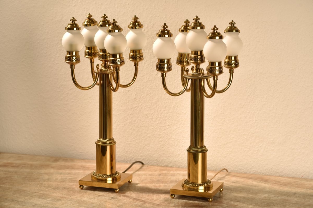 Charles House. Pair Of Signed Lamps. 1960.-photo-2