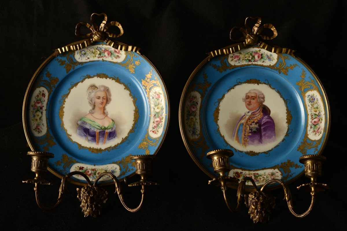 Louis XVI Et Marie Antoinette. Porcelaine 1870