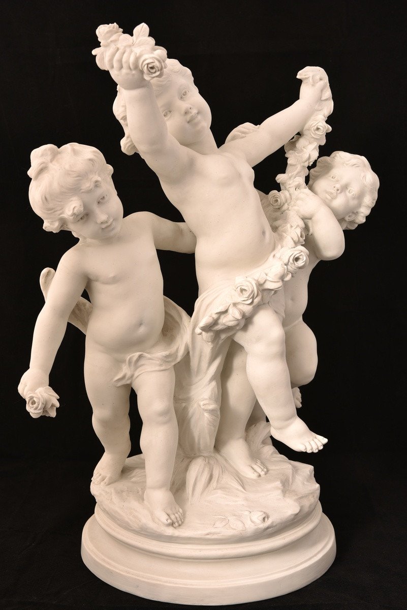 Sculpture En Biscuit. Hippolyte Moreau. Sèvres. 55cm.-photo-1