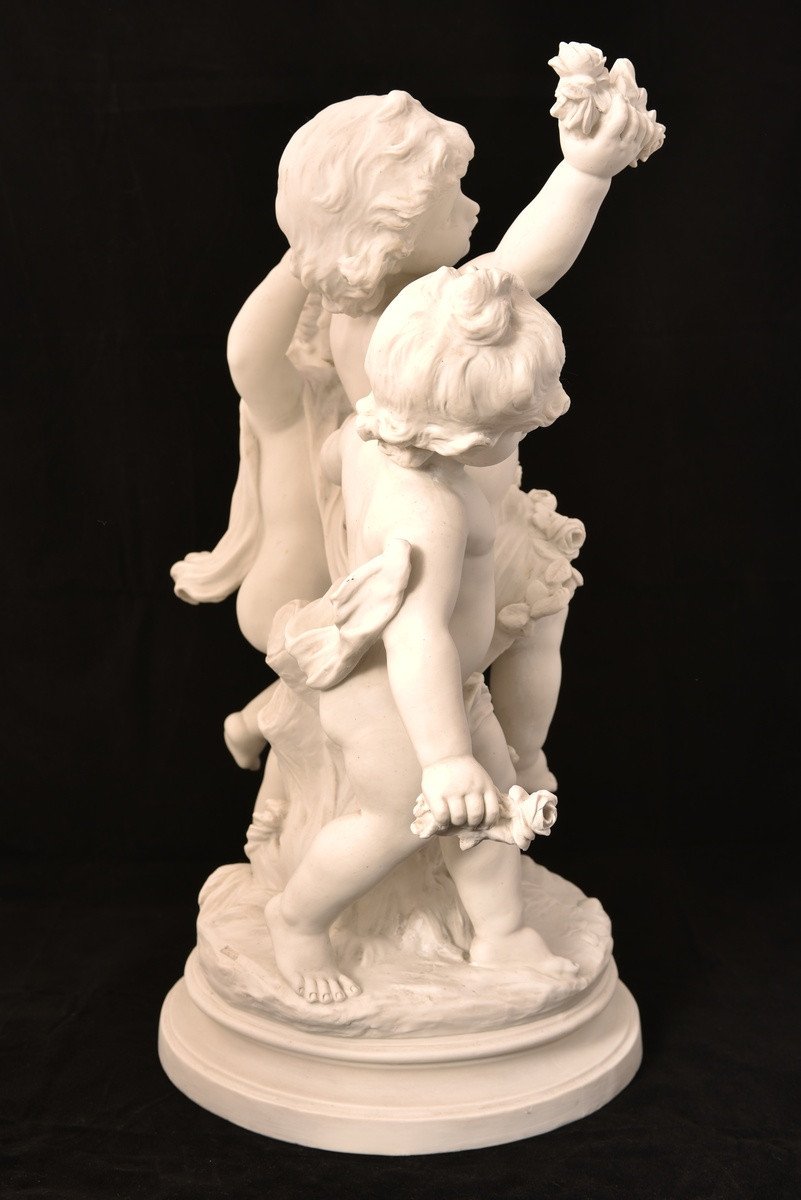 Sculpture En Biscuit. Hippolyte Moreau. Sèvres. 55cm.-photo-2