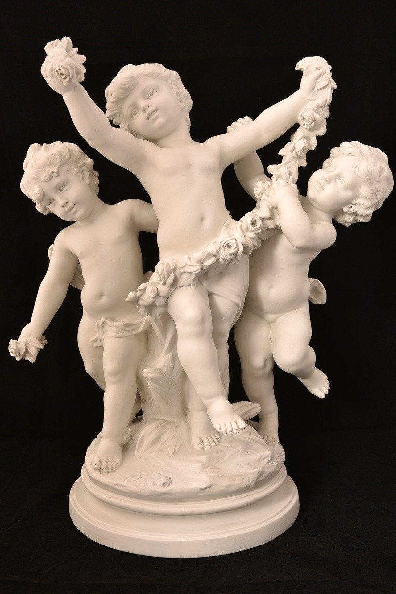 Sculpture En Biscuit. Hippolyte Moreau. Sèvres. 55cm.