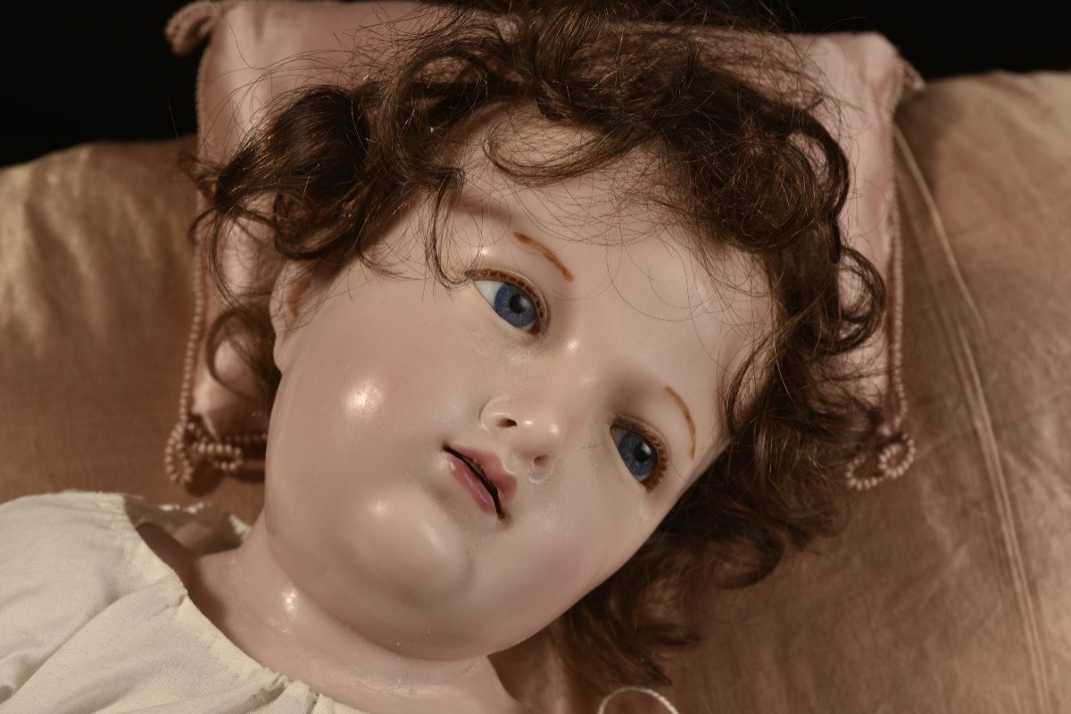 Importante Sculpture En Cire. Enfant Jésus.-photo-3