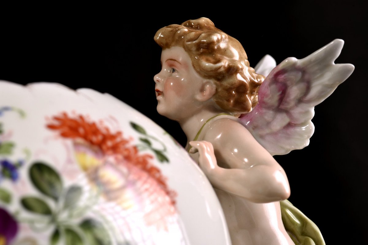 Important German Porcelain Centerpiece. Plaue Around 1900-photo-3