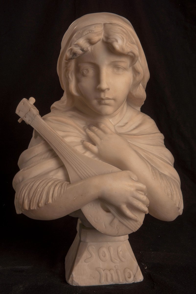 Art Nouveau. Buste De Jeune Femme. Gustave Van Vaerenbergh-photo-2