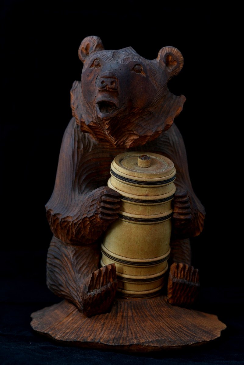 Carved Wood Bear. Black Forest. 1900.-photo-4
