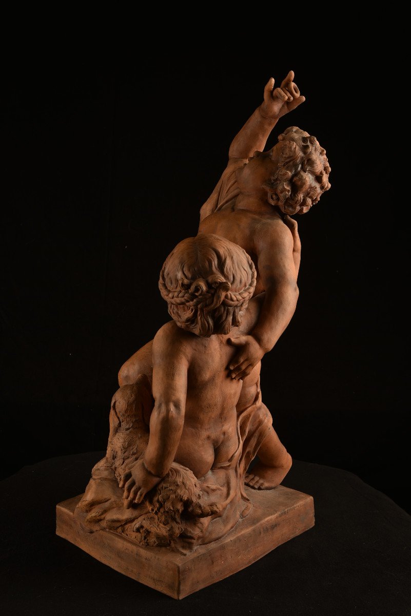 Sculpture En Terre Cuite. Jan Pieter Van Baurscheidt. The Elder 1669-1728.-photo-2