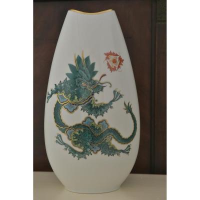 Vase Au Dragon Ming Chinois.rosenthal Années 50