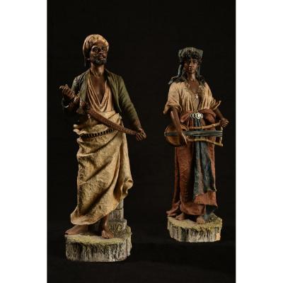 Terracotta. Couple Of Orientals. Germany.