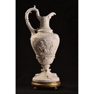 Biscuit, Ewer. Allegory Of Painting. 1900