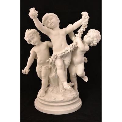 Sculpture En Biscuit. Hippolyte Moreau. Sèvres. 55cm.