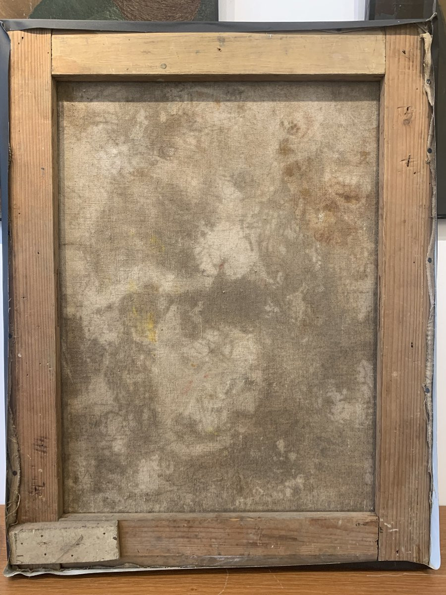 Oil On Canvas Circa 1910 - Bindweed And The Butterfly -photo-2