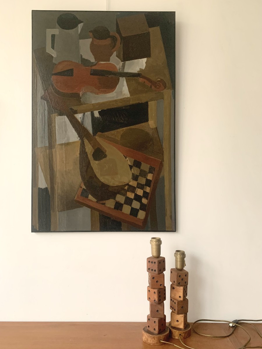 Nature morte post cubiste , 1950's , par Pierre Gougerot -photo-4