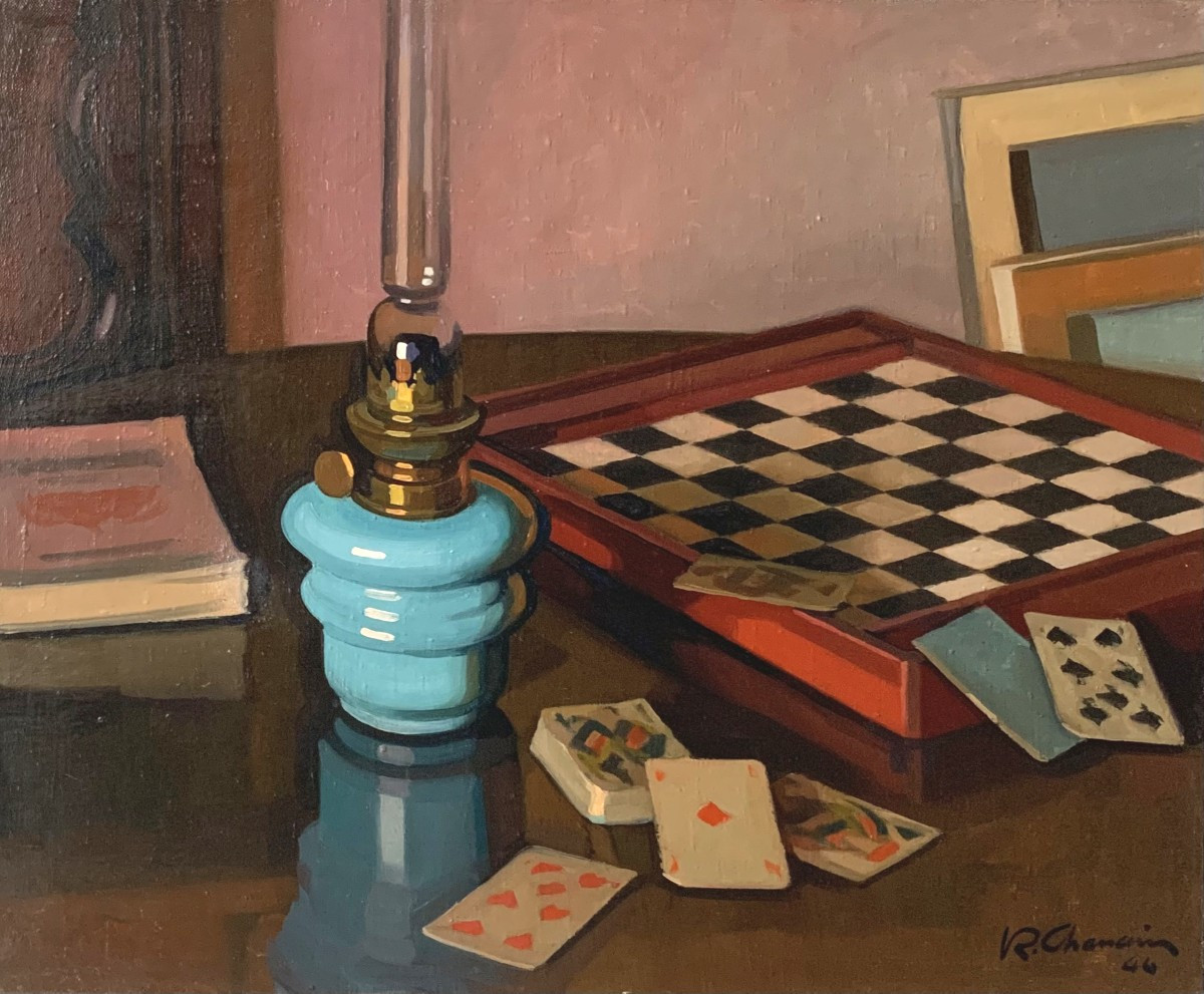 René Chancrin _ The Games _ Oil On Canvas 1946